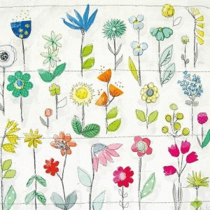 KARNET KWADRAT Z KOPERTĄ FLORAL PATTERN