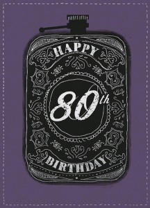 KARNET B6 Z KOPERTĄ URODZINY 80