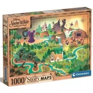 PUZZLE 1000 STORY MAPS ŚNIEŻKA, CLEMENTONI