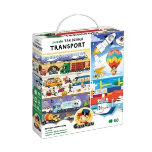 CZUCZU PUZZLE TAK DZIAŁA TRANSPORT 4+