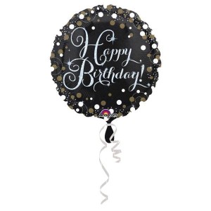 BALON FOLIOWY SPARKLING BIRTHDAY STANDARD 43CM