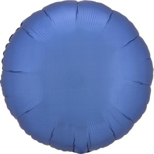BALON FOLIOWY LUSTRE AZURE NIEBIESKI OKRĄGŁY 43CM