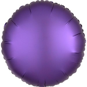 BALON FOLIOWY LUSTRE FIOLETOWY OKRĄGŁY 43CM