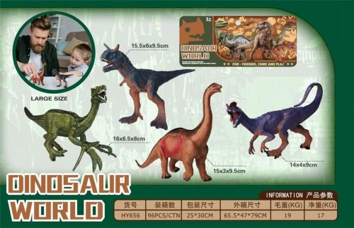 Zestaw dinozaurów 4szt, Maksik
