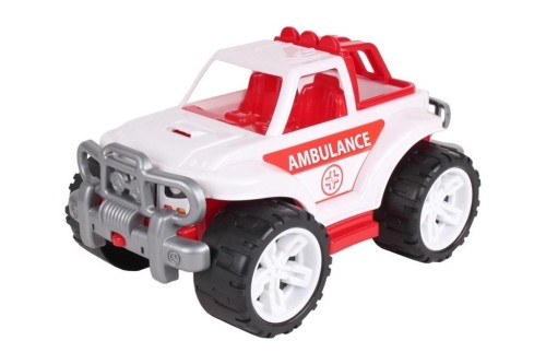 Pojazd SUV biało-czerwony, Technok