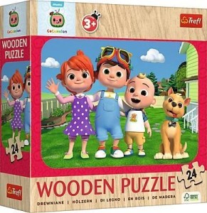 PUZZLE DREWNIANE 24 WESOŁY COCOMELON TREFL, TREFL