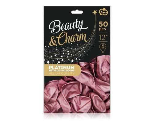 Balony Beauty&amp;Charm platynowe 30cm 50szt