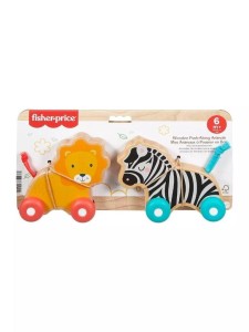 FISHER PRICE ZWIERZĄTKA DREWNIANE DO PCHANIA