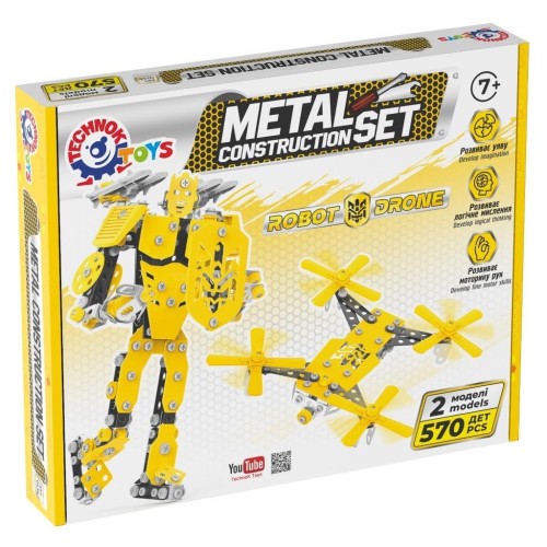 Zestaw metalowy konstruktor 570el, Technok