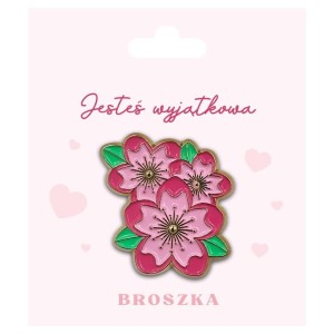 BROSZKA W KSZTAŁCIE RÓŻOWYCH KWIATÓW ORCHIDEI