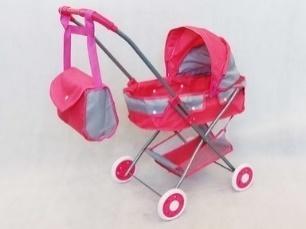 Wózek gondola różowo-szary, Madej