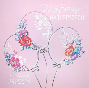 KARNET KW TŁ BALONY GLAMOUR