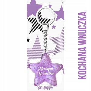 BRELOK GWIAZDKA KOCHANA WNUCZKA, BE-HAPPY GIFTS