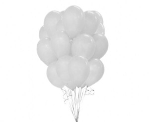 BALONY BEAUTY&CHARM METALICZNE BIAŁE 30CM 50SZT