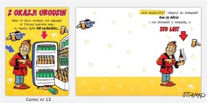 KARNET COMIC B6 + KOPERTA WZÓR NR 13 URODZINY