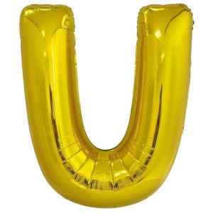 BALON FOLIOWY LITERA U ZŁOTA 65,5X86CM