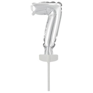 BALON FOLIOWY MINI CYFRA 7 SREBRNA 7,5X12CM