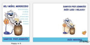 KARNET HAPPY B6 + KOPERTA WZÓR NR 06