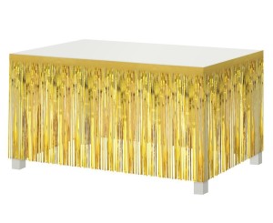 DEKORACJA NA BRZEG STOŁU ZŁOTA 80X300CM