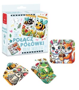 POŁĄCZ POŁÓWKI POLNE ZWIERZĘTA 3+, KANGUR