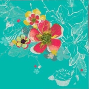 KARNET SWAROVSKI KWADRAT CL2910_BL KWIATY MORSKI