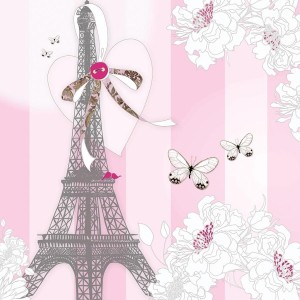 KARNET SWAROVSKI KWADRAT CL0525 WIEŻA EIFFLA MOTYL