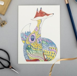 KARNET A097 B6 + KOPERTA ŻÓŁTY LIS