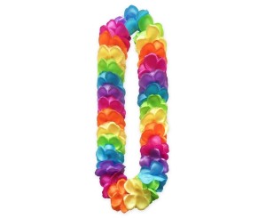 NASZYJNIK HAWAJSKI SATYNOWY WIELOKOLOROWY