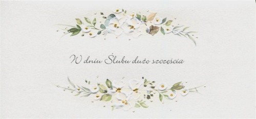 Karnet Ślub DL S58 - Dużo szczęścia kwiaty