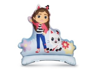 BALON FOLIOWY STOJĄCY KOCI DOMEK GABI 92X90.5CM