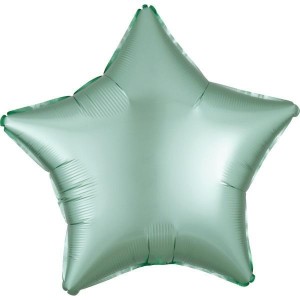 BALON FOLIOWY LUSTRE MINT GREEN GWIAZDA 48CM
