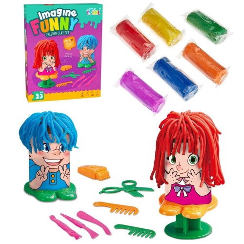 Masa plastyczna fryzjer z akcesoriami, Trifox