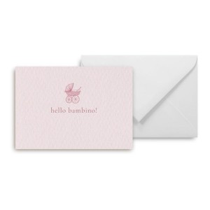 MINI KARTKA HELLO BAMBINO PINK