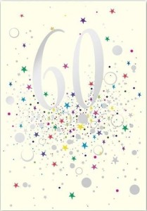 KARNET B6 Z KOPERTĄ URODZINY 60