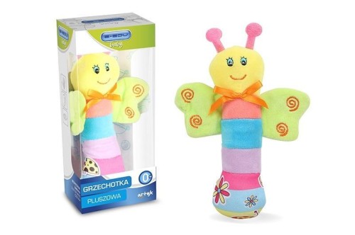 Grzechotka pluszowa motylek E-Edu, Artyk