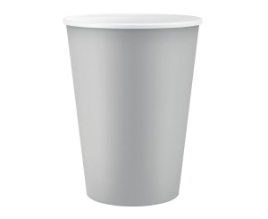 KUBECZKI PAP. JEDNOKOLOROWE SREBRNE 250ML 6SZT