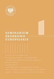 SEMINARIUM ŚRODKOWOEUROPEJSKIE T.1