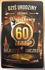 KARNET Z WYMIENNYMI ROCZNIKAMI 60 MĘSKA