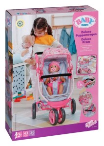 BABY BORN - WÓZEK DELUXE PRAM, ZAPF