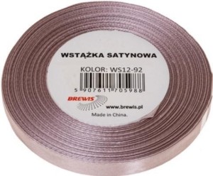 WSTĄŻKA SATYNOWA PUDROWY RÓŻ 6MM X 32M