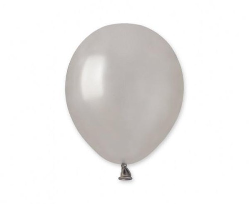 Balony metal srebrne 100szt