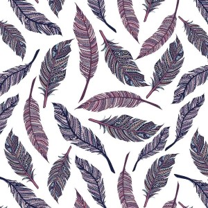 KARNET SWAROVSKI KWADRAT CL0411 ETNICZNE PIÓRA