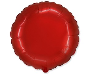 BALON FOLIOWY 46CM OKRĄGŁY CZERWONY