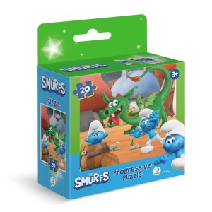 PUZZLE 20 SMERFY ZABAWA W CHOWANEGO ZE SMOKIEM