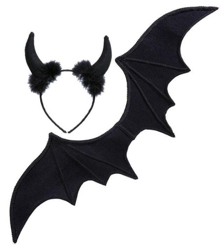 Zestaw akcesoriów diabełka czarny