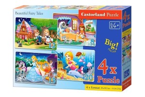 PUZZLE X 4 - BEAUTIFUL FAIRY TALES CASTOR