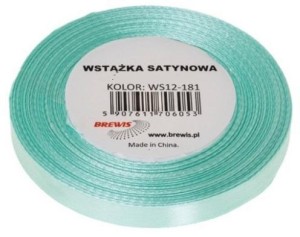 WSTĄŻKA SATYNOWA MIĘTOWA 12MM X 32M