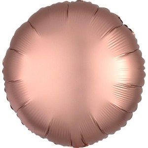 BALON FOLIOWY LUSTRE ROSE COPPER OKRĄGŁY 43CM
