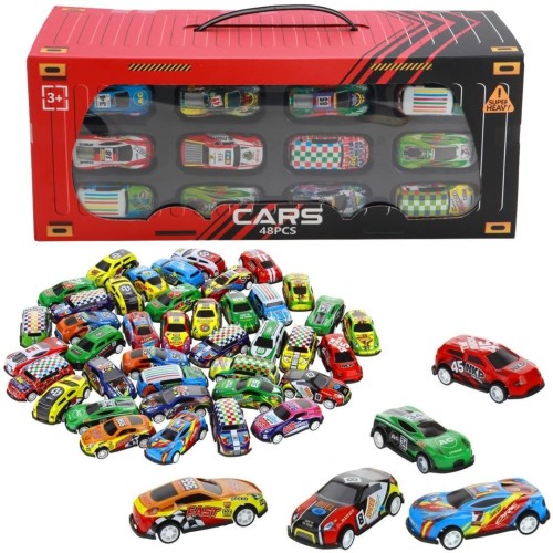 Auta pull back 48szt, Trifox