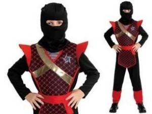 STRÓJ NINJA WOJOWNIK ROZMIAR S 110-120CM